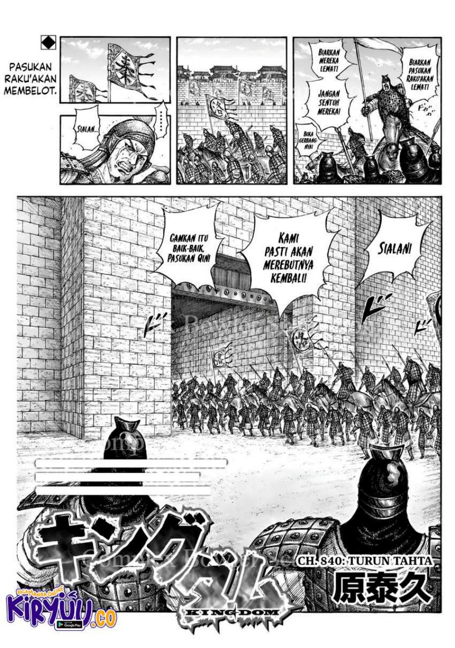 Kingdom Chap 840 - Next Chap 841