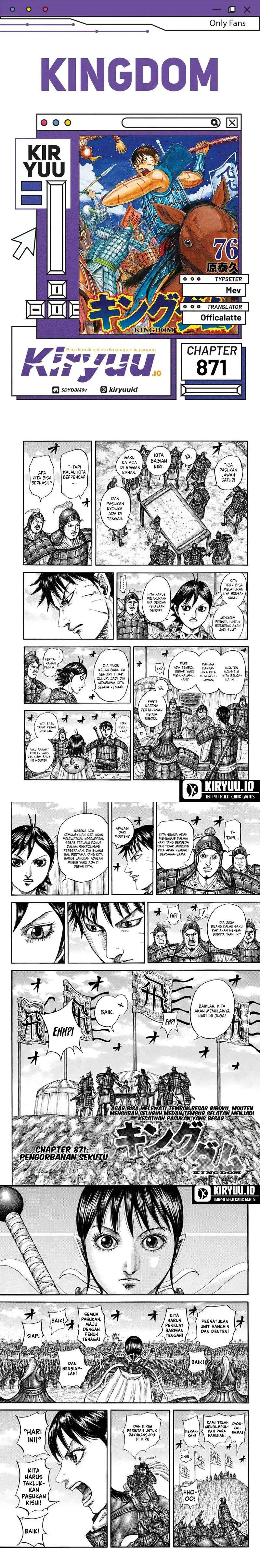 Kingdom Chap 871 - Next Chap 872
