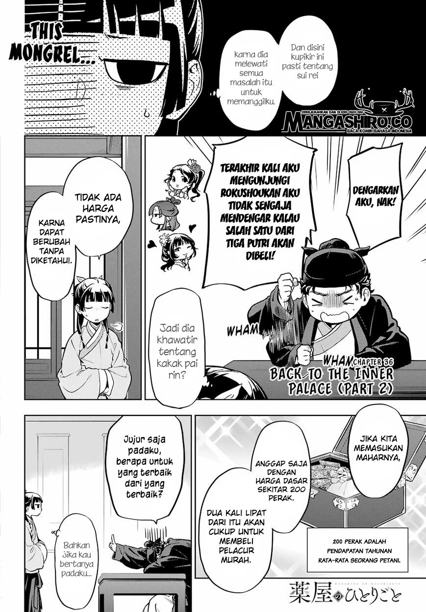 Kusuriya no Hitorigoto Chap 36 - Next Chap 37