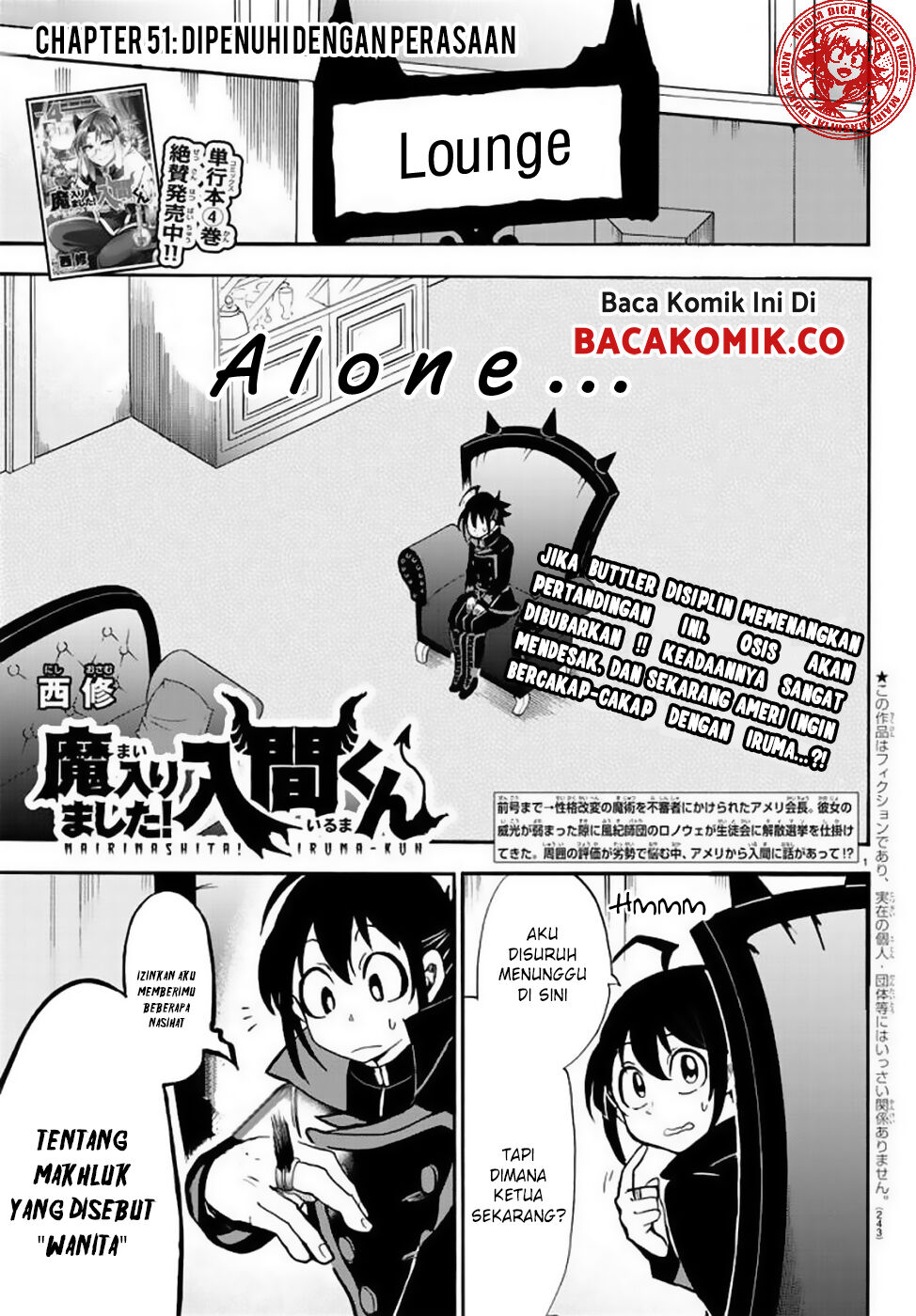 Mairimashita! Iruma-kun Chap 51 - Next Chap 52