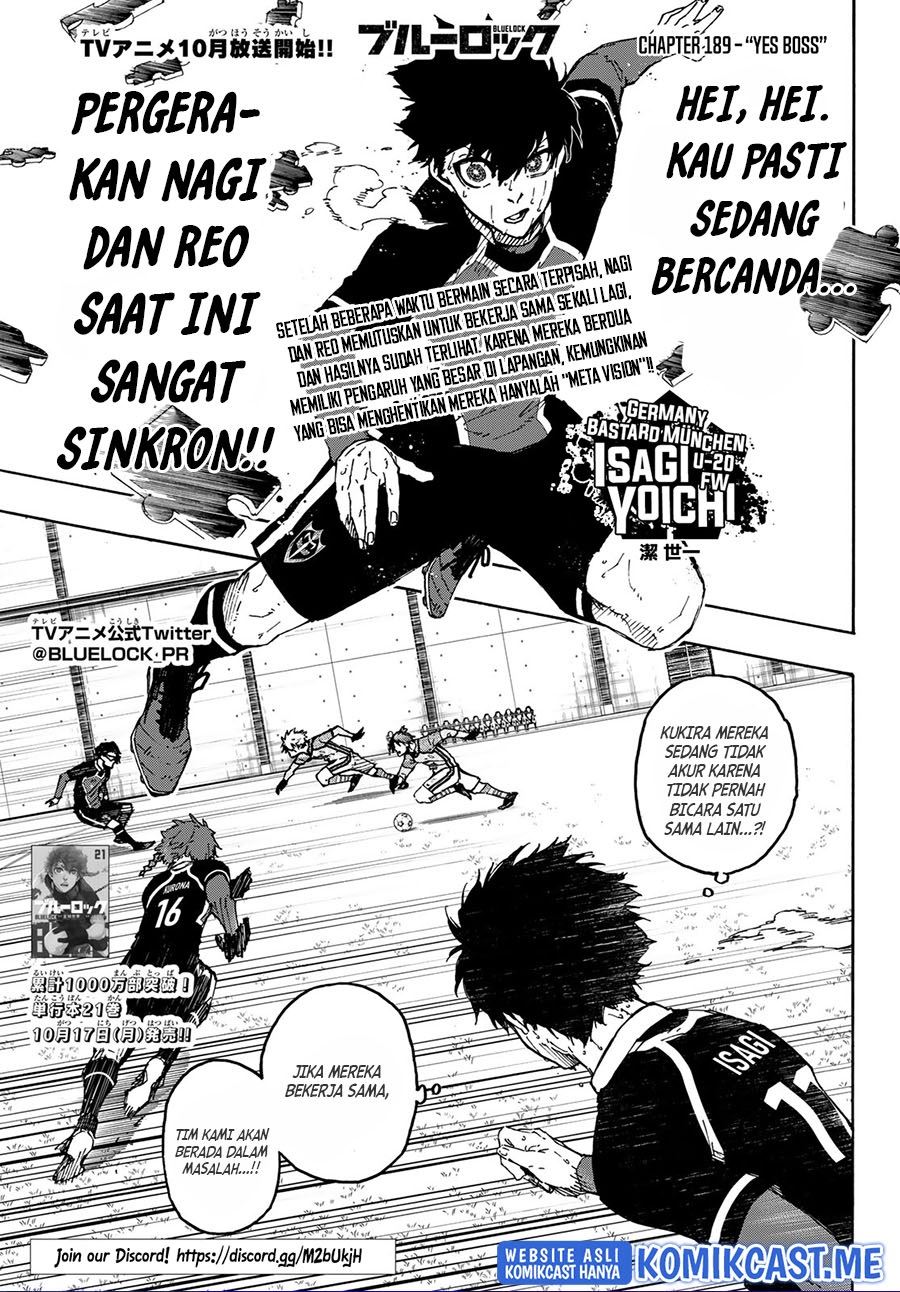 Blue Lock Chap 189 - Next Chap 190