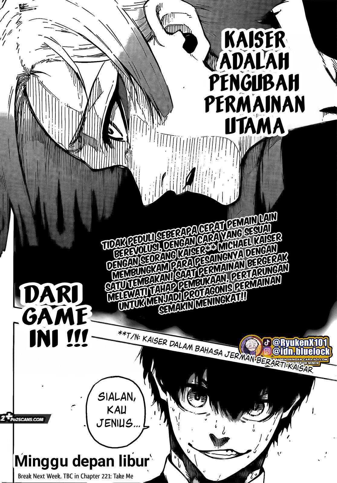 Blue Lock Chap 220 - Next Chap 221