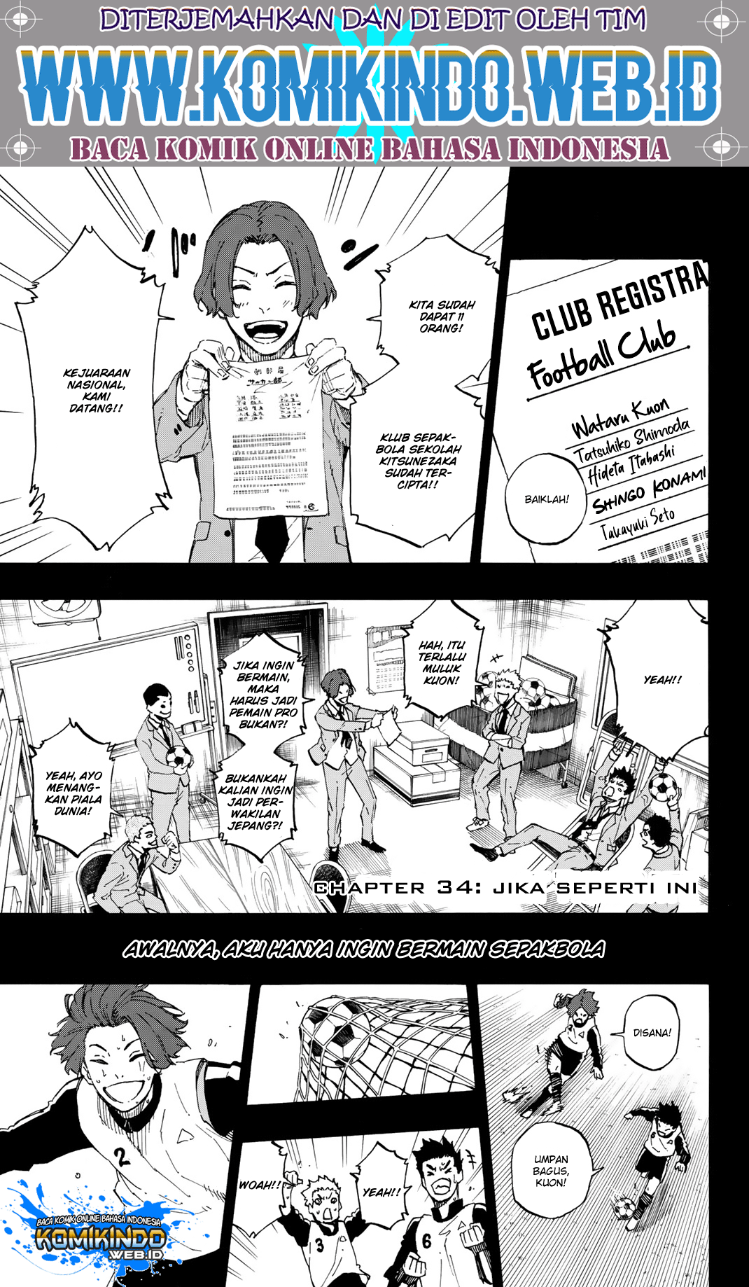 Blue Lock Chap 34 - Next Chap 35
