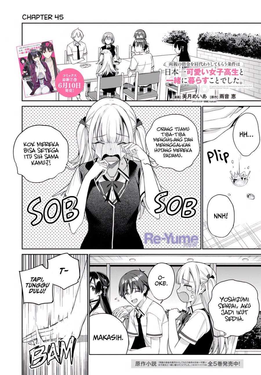 Komik Ryoushin no Shakkin wo Katagawari Shite Morau Jouken wa Nihon’ichi Kawaii Joshikousei to Issho ni Kurasu Koto Chap 45 - Next Chap 46