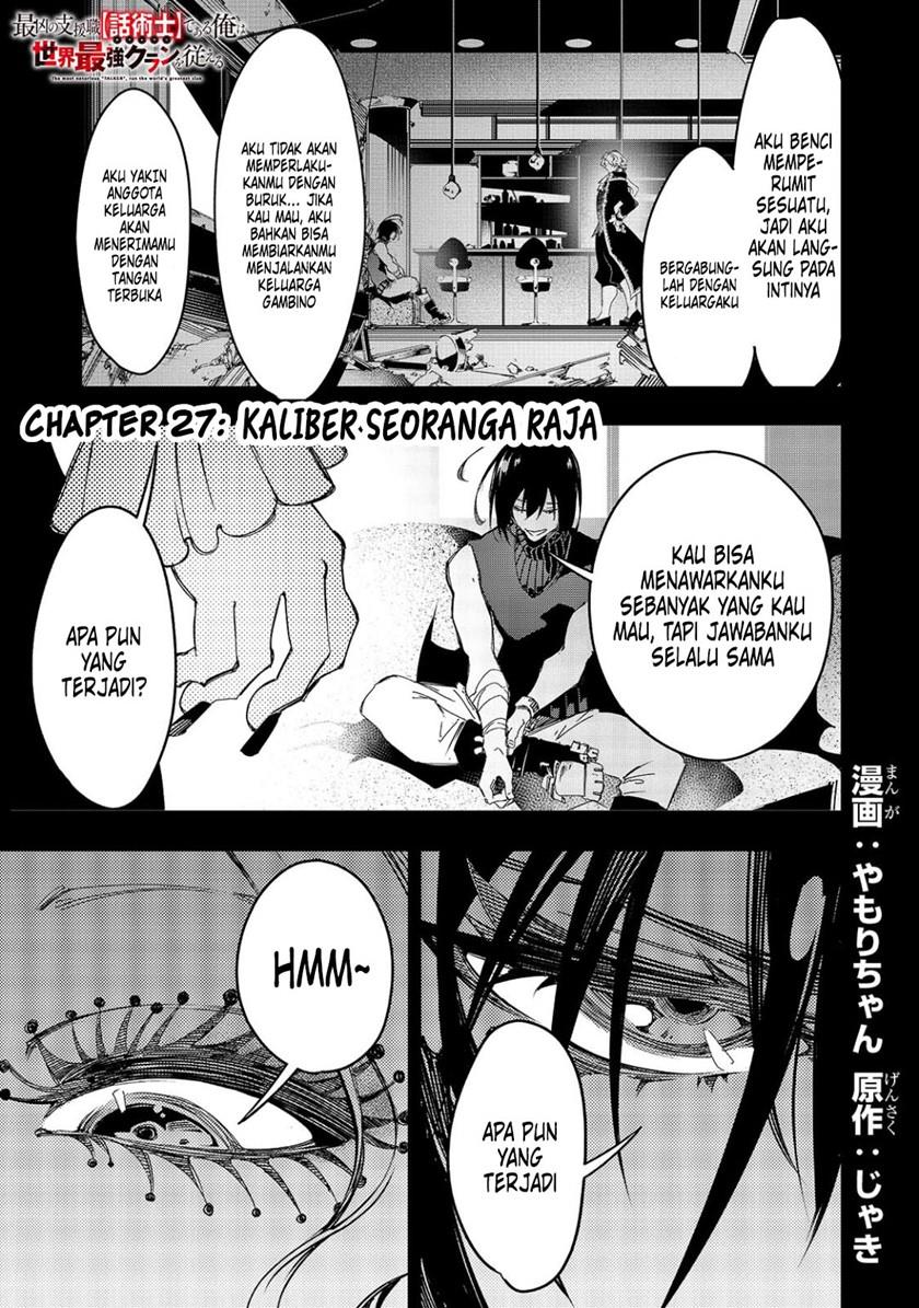 The Most Notorious Talker Runs the World’s Greatest Clan Chap 27 - Next Chap 28