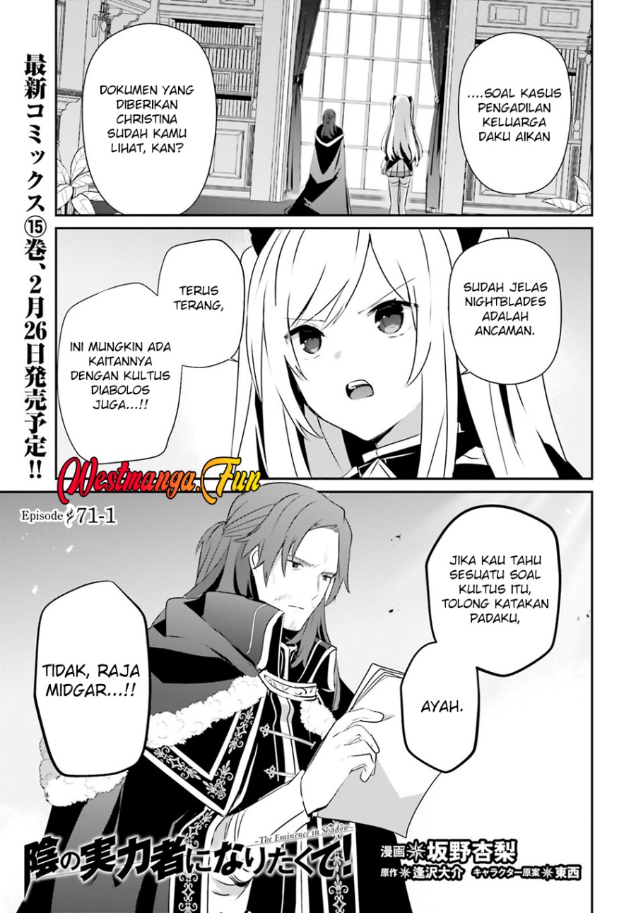 Kage no Jitsuryokusha ni Naritakute Chap 71.1 - Next Chap 72.1