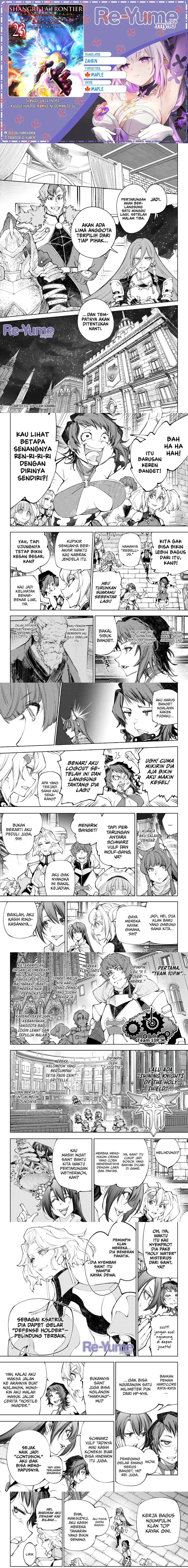 Shangri-La Frontier ~ Kusoge Hunter, Kamige ni Idoman to su~ Chap 233 - Next Chap 234
