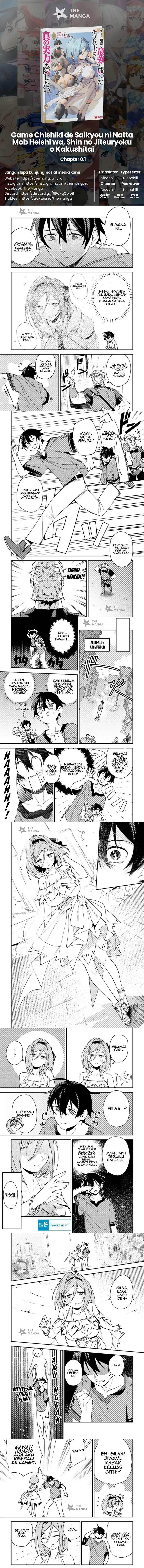 Game Chishiki de Saikyou ni Natta Mob Heishi wa, Shin no Jitsuryoku wo Kakushitai Chap 8.1 - Next Chap 9.1