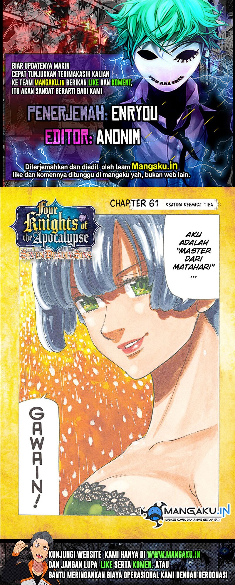 Mokushiroku no Yonkishi Chap 61 - Next Chap 62