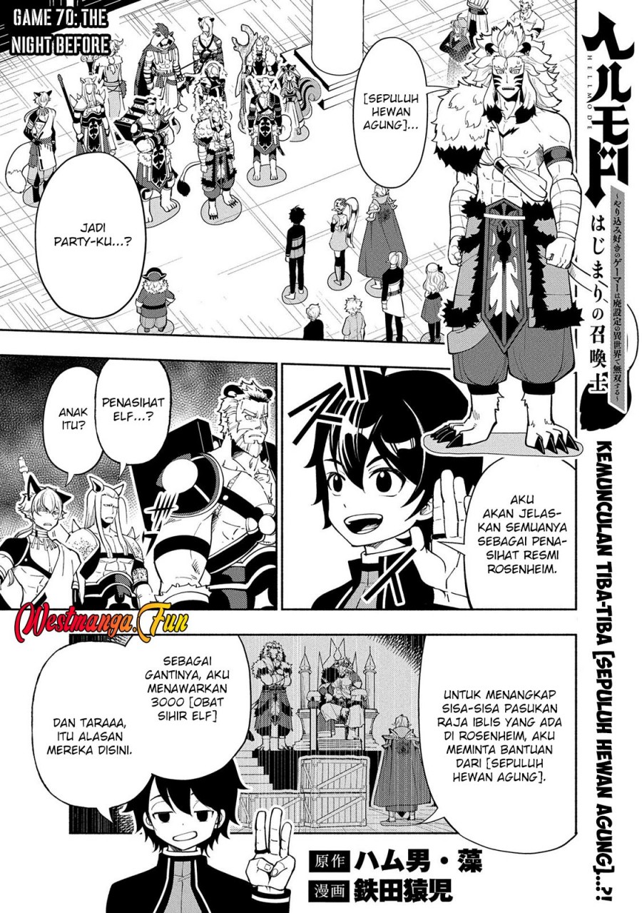 Hell Mode: Yarikomi Suki no Gamer wa Hai Settei no Isekai de Musou Suru Chap 70 - Next Chap 71
