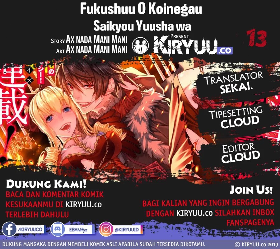 Fukushuu o Koinegau Saikyou Yuusha wa, Yami no Chikara de Senmetsu Musou Suru Chap 13 - Next Chap 14