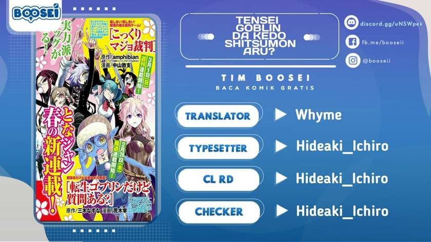 Tensei Goblin da kedo Shitsumon aru? Chap 27 - Next Chap 28