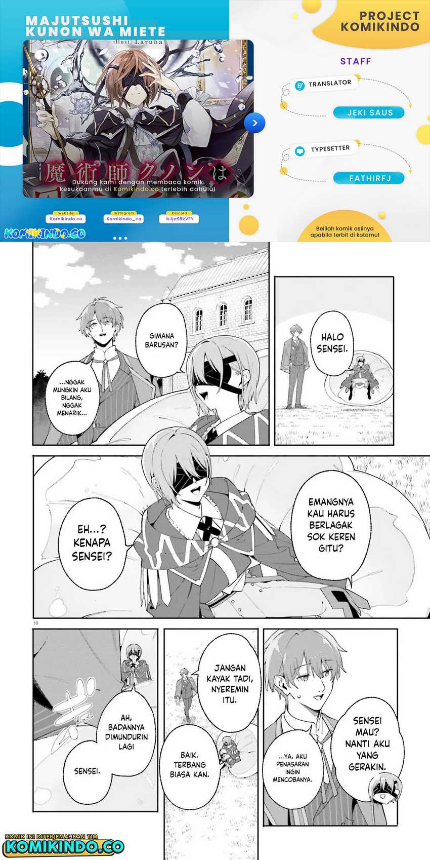 Majutsushi Kunon wa Miete Iru Chap 27.2 - Next Chap 28.2