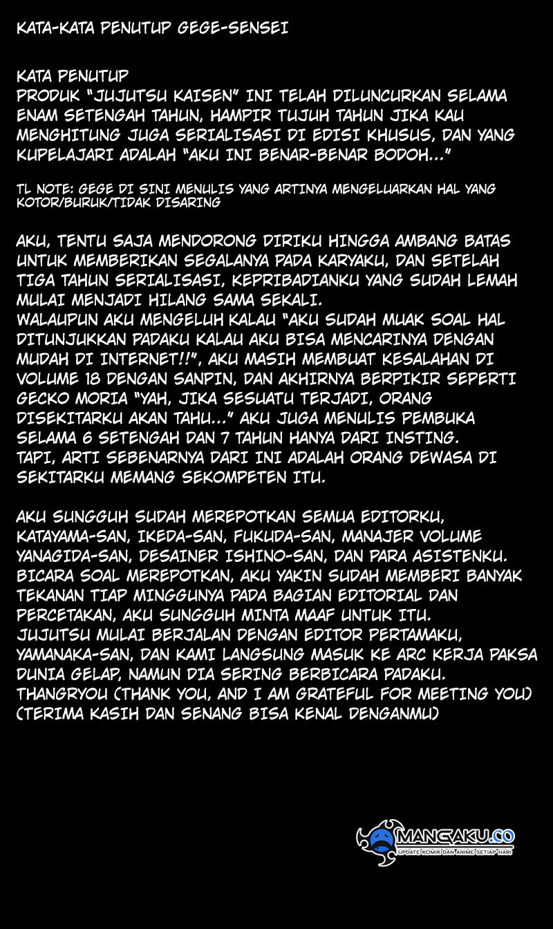 Jujutsu Kaisen Chap 271.5 - Next Chap 272.5