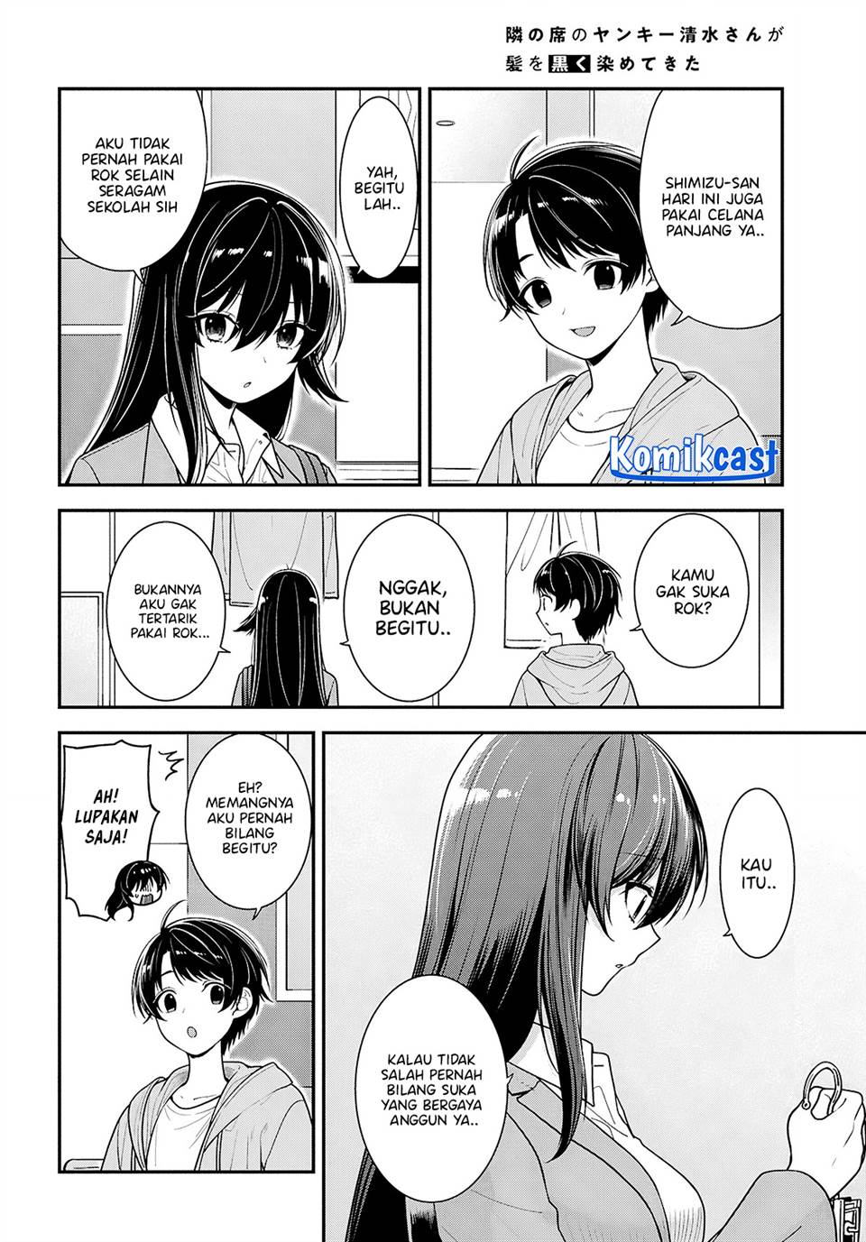 Tonari no Seki no Yankee Shimizu-san ga Kami o Kuroku Sometekita Chap 6 - Next Chap 7