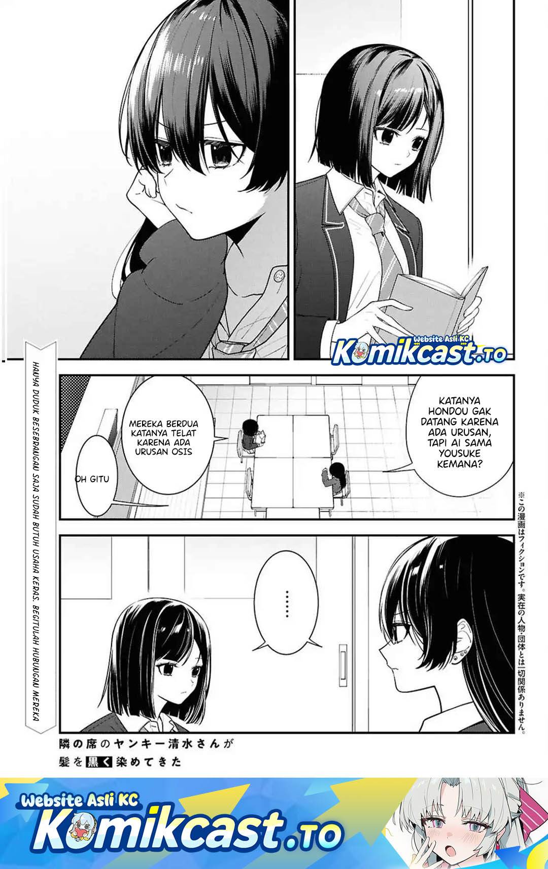 Tonari no Seki no Yankee Shimizu-san ga Kami o Kuroku Sometekita Chap 13 - Next Chap 14
