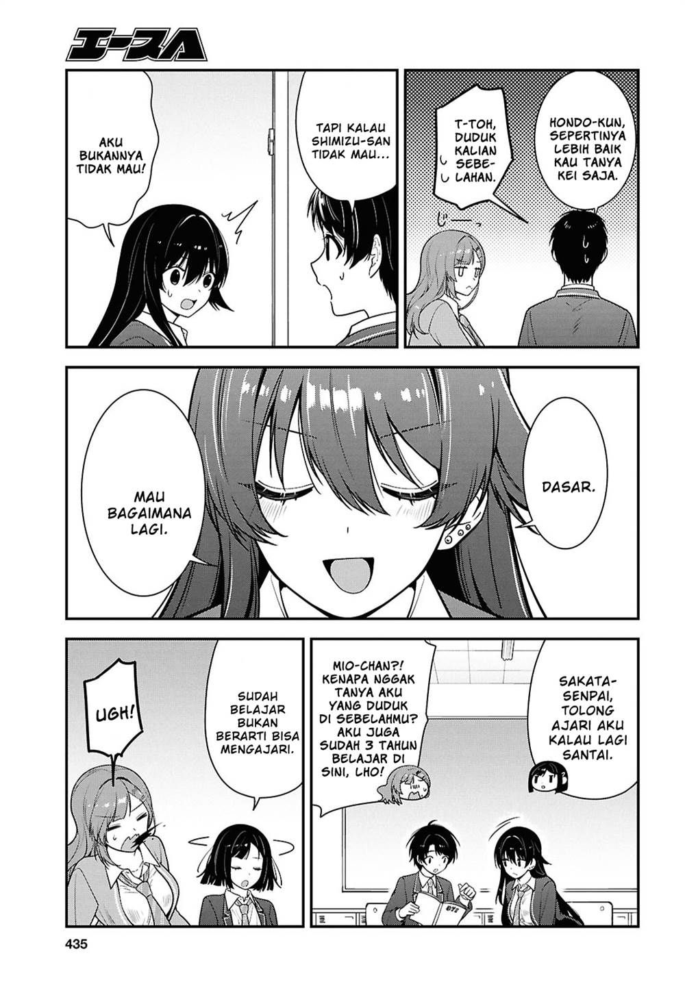 Tonari no Seki no Yankee Shimizu-san ga Kami o Kuroku Sometekita Chap 12 - Next Chap 13