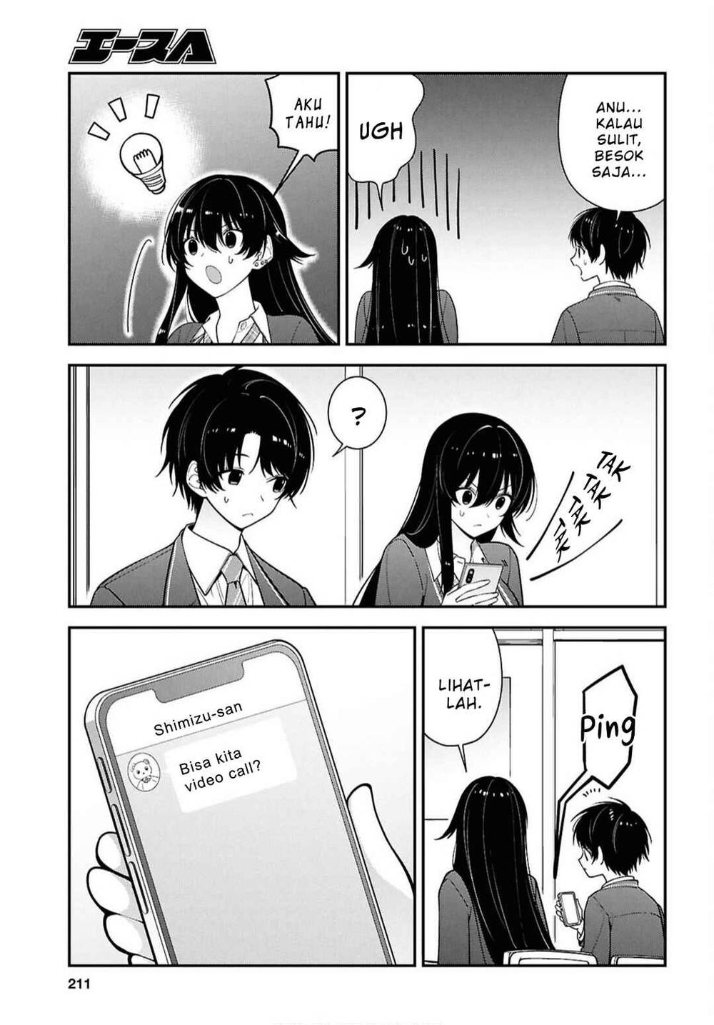 Tonari no Seki no Yankee Shimizu-san ga Kami o Kuroku Sometekita Chap 17 - Next Chap 18