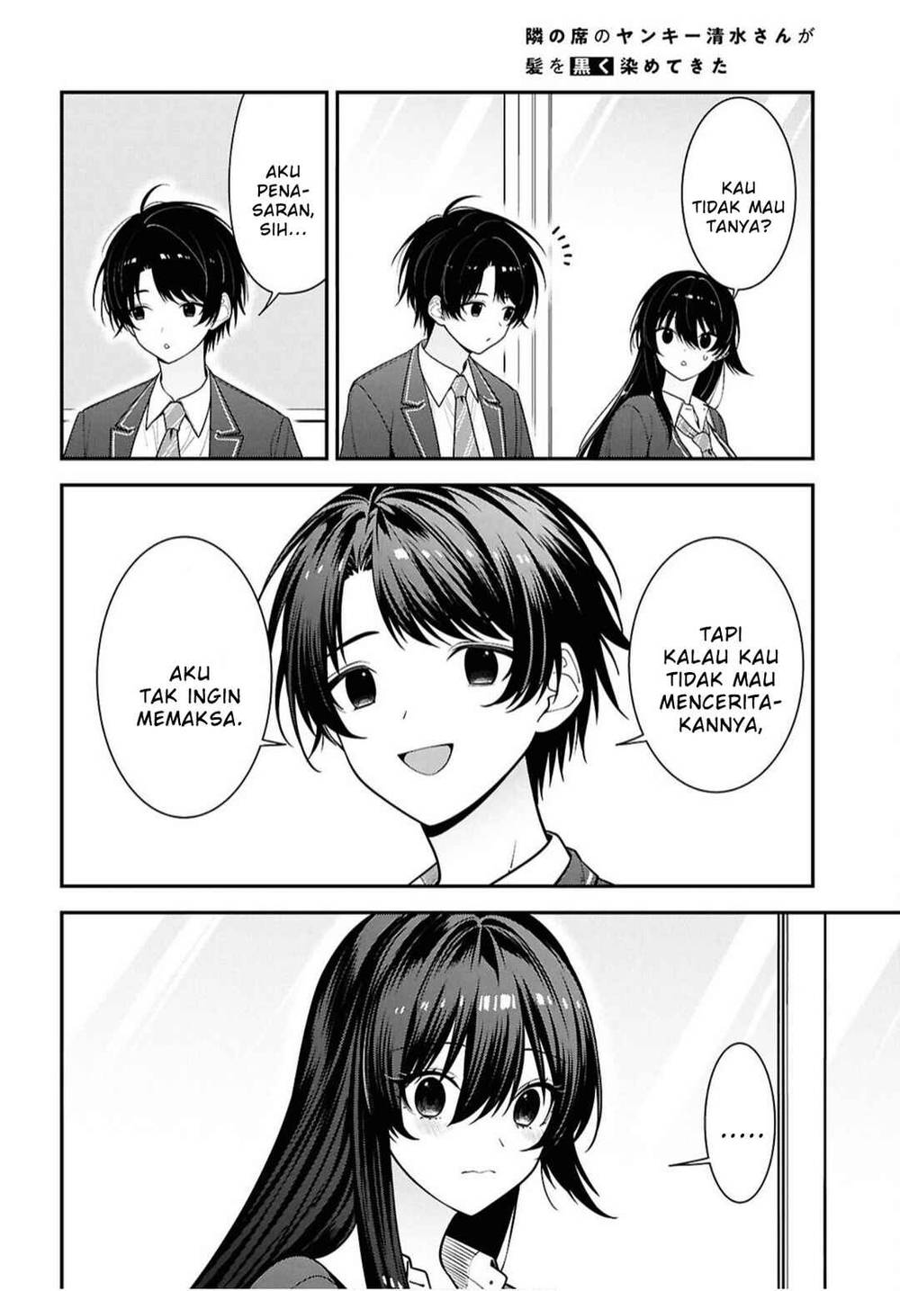 Tonari no Seki no Yankee Shimizu-san ga Kami o Kuroku Sometekita Chap 17 - Next Chap 18