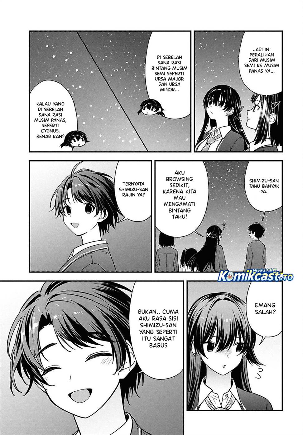 Tonari no Seki no Yankee Shimizu-san ga Kami o Kuroku Sometekita Chap 15 - Next Chap 16