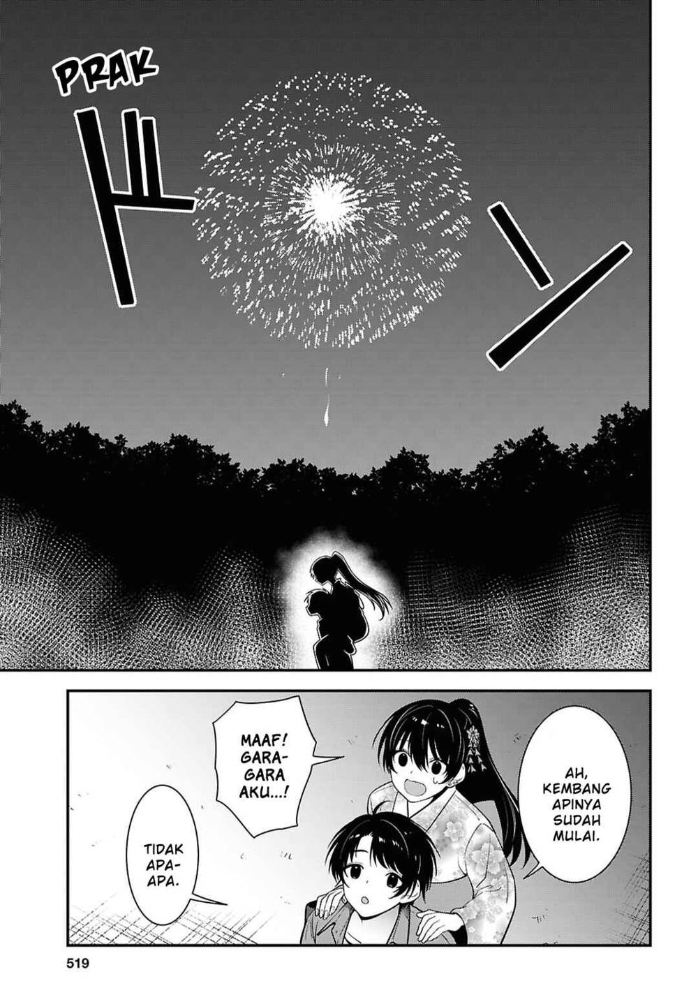 Tonari no Seki no Yankee Shimizu-san ga Kami o Kuroku Sometekita Chap 16 - Next Chap 17