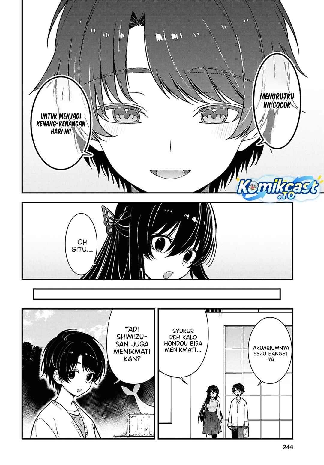 Tonari no Seki no Yankee Shimizu-san ga Kami o Kuroku Sometekita Chap 20 - Next Chap 21