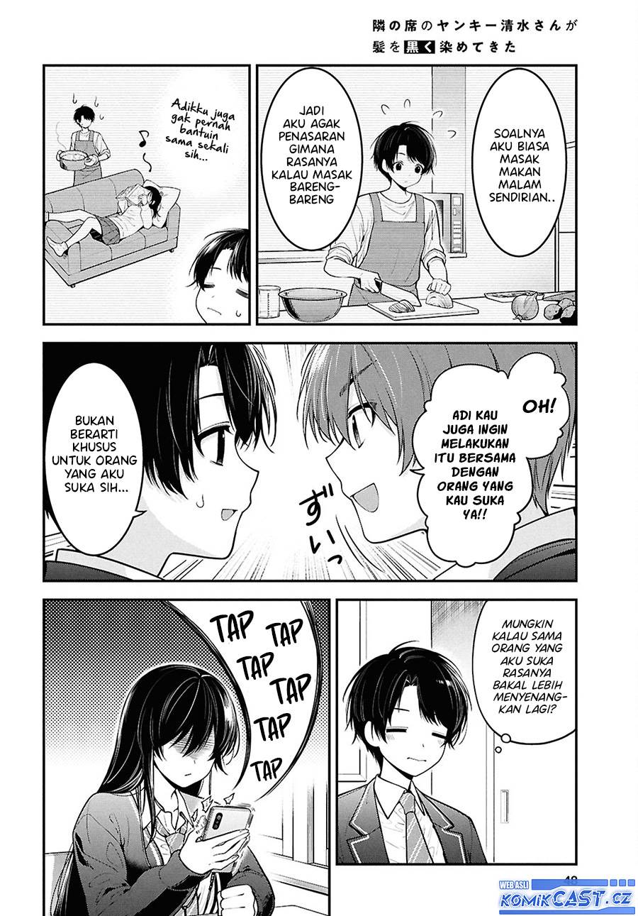 Tonari no Seki no Yankee Shimizu-san ga Kami o Kuroku Sometekita Chap 2 - Next Chap 3