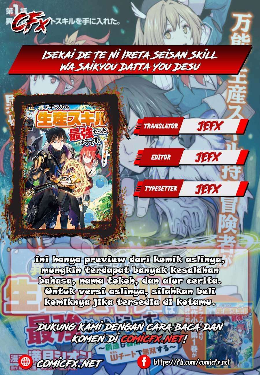 Isekai De Te Ni Ireta Seisan Skill Wa Saikyou Datta You Desu Chap 7.2 - Next Chap 8.2
