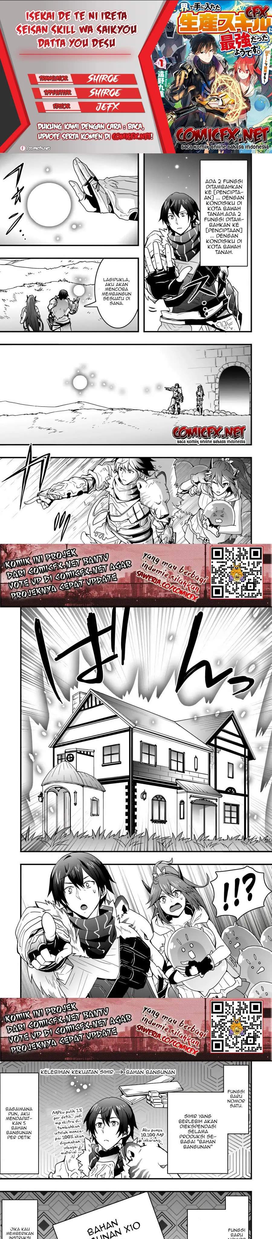 Isekai De Te Ni Ireta Seisan Skill Wa Saikyou Datta You Desu Chap 9.2 - Next Chap 10.2