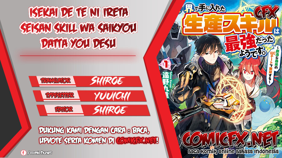 Isekai De Te Ni Ireta Seisan Skill Wa Saikyou Datta You Desu Chap 14 - Next Chap 15