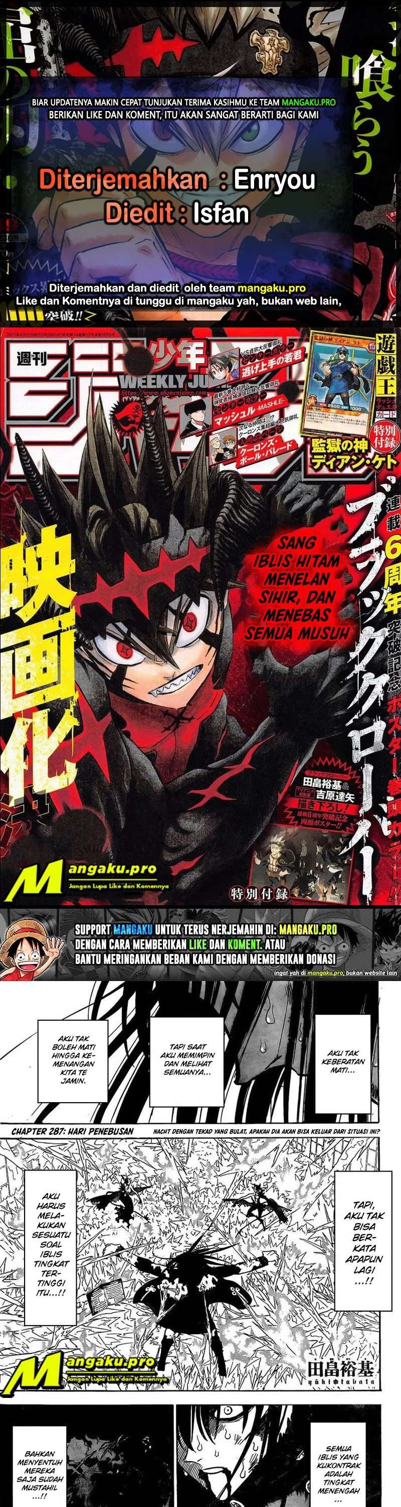 Black Clover Chap 287 - Next Chap 288