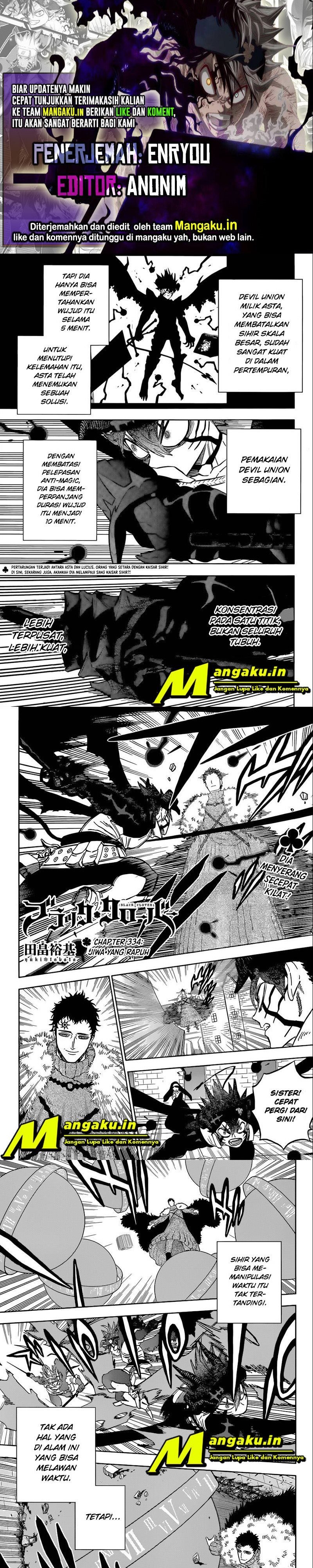 Black Clover Chap 334 - Next Chap 335