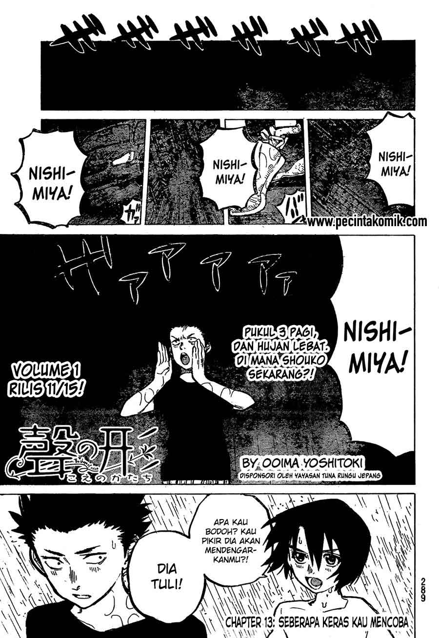 Koe no Katachi Chap 13 - Next Chap 14