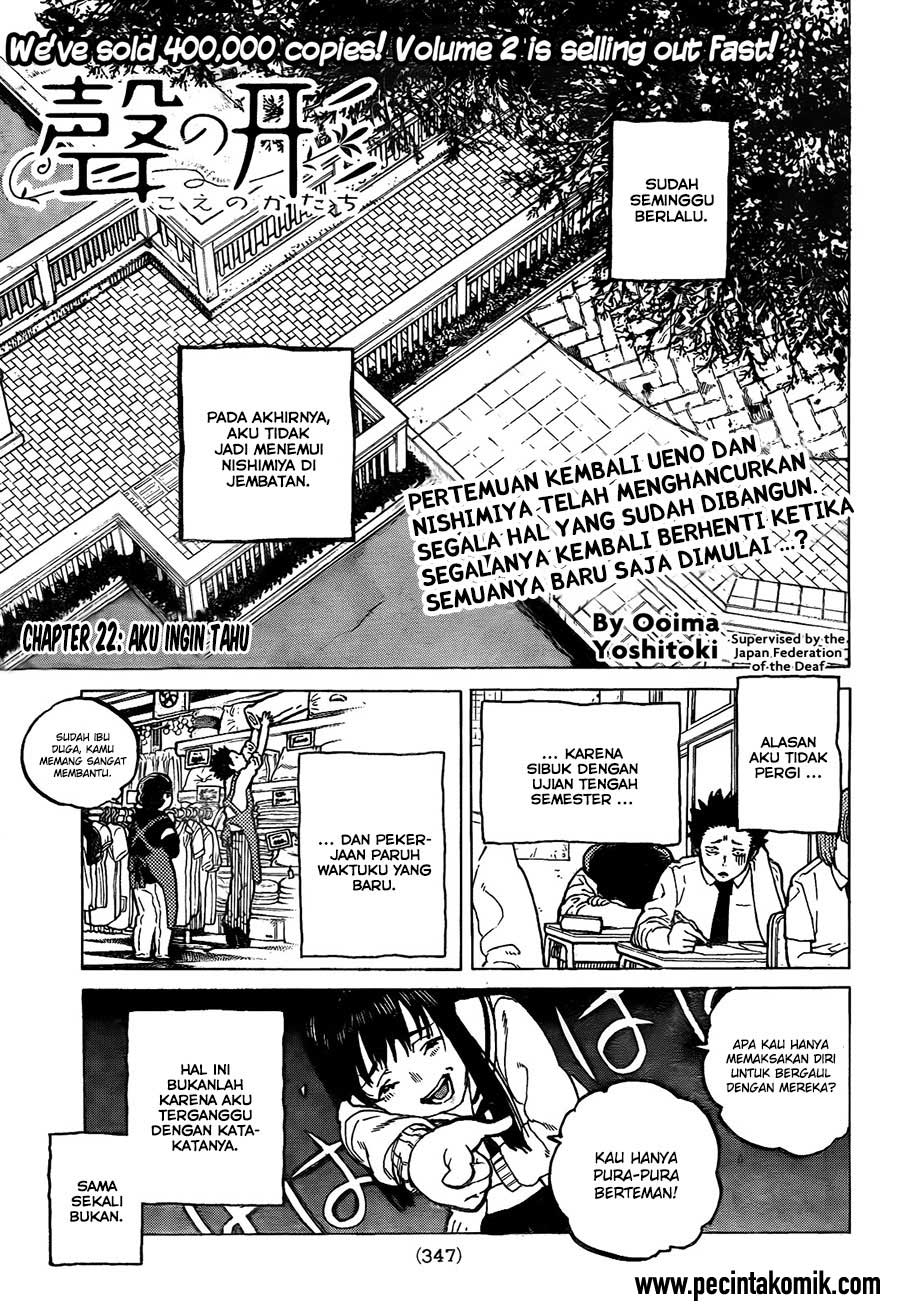 Koe no Katachi Chap 22 - Next Chap 23