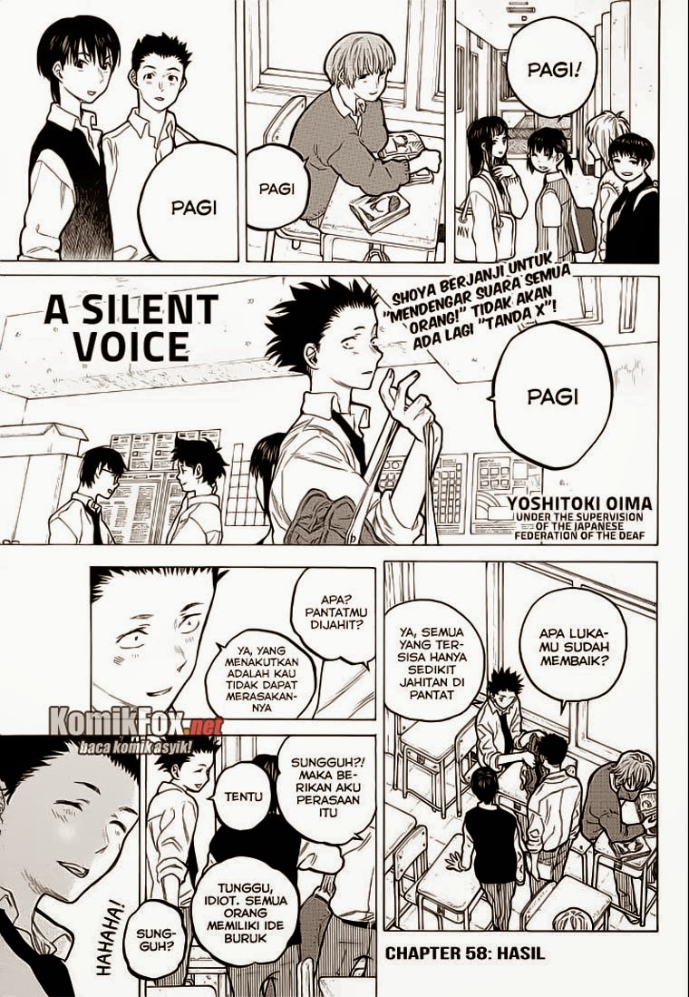 Koe no Katachi Chap 58 - Next Chap 59