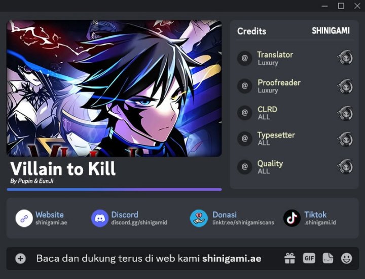 Villain To Kill Chap 188 - Next Chap 189