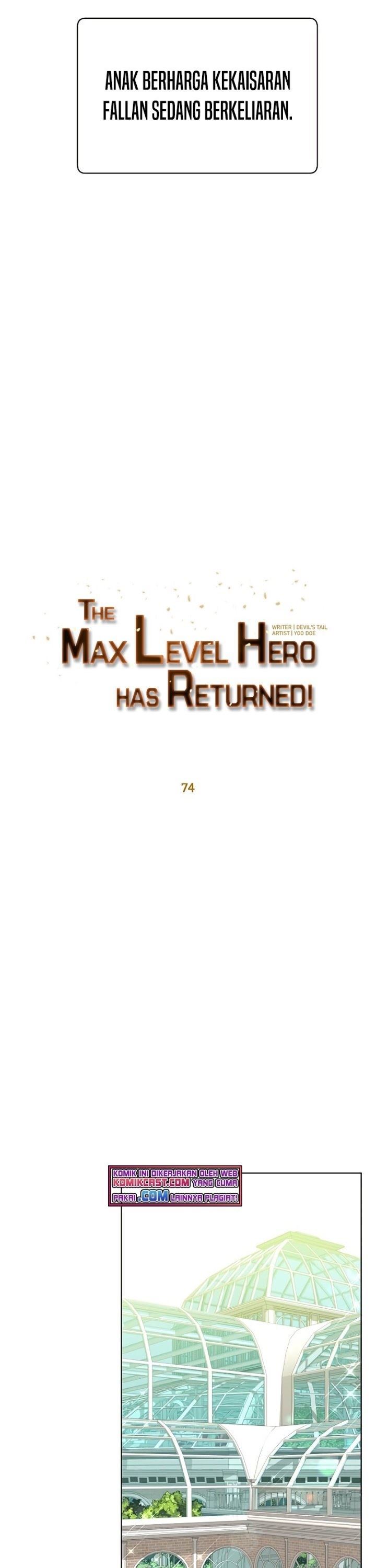 The MAX leveled hero will return! Chap 74 - Next Chap 75