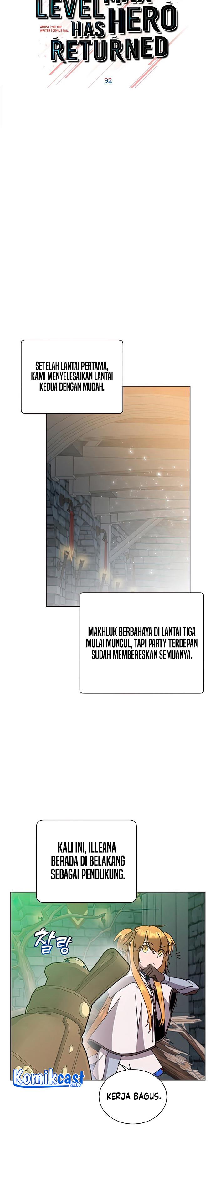 The MAX leveled hero will return! Chap 92 - Next Chap 93