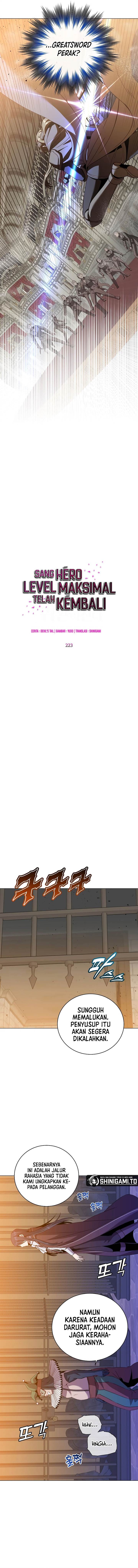 The MAX leveled hero will return! Chap 223 - Next Chap 224