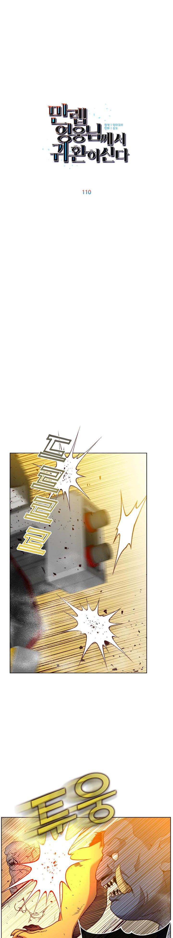 The MAX leveled hero will return! Chap 110 - Next Chap 111