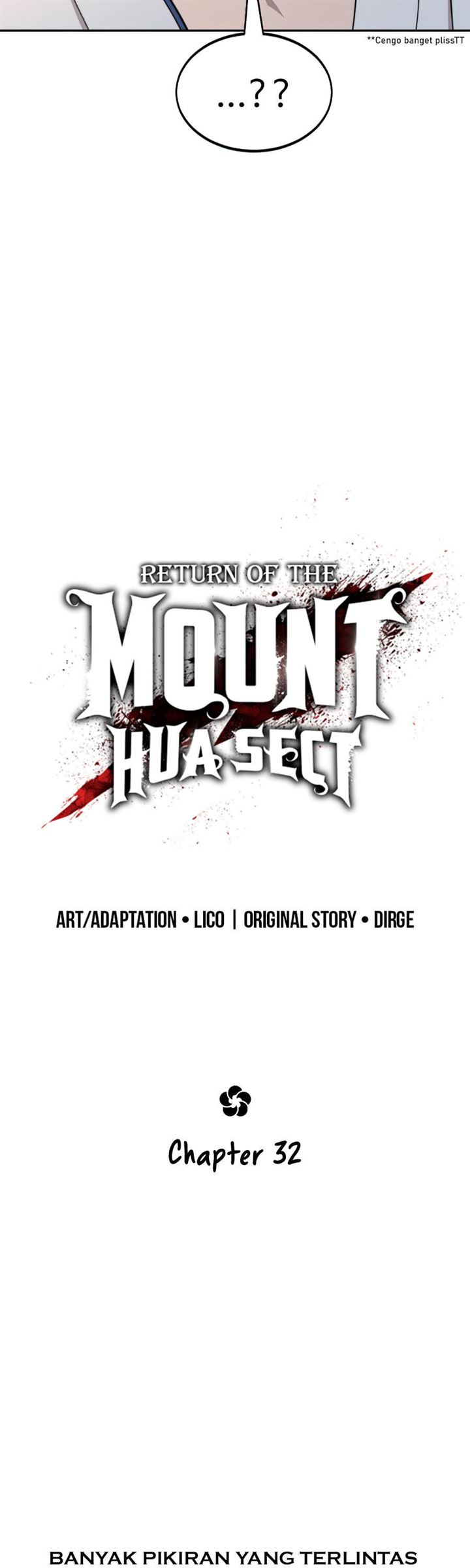 Return of the Flowery Mountain Sect Chap 32 - Next Chap 33