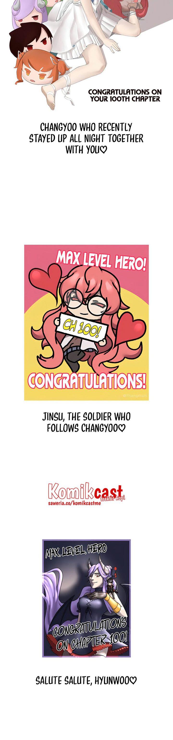 The MAX leveled hero will return! Chap 100 - Next Chap 101