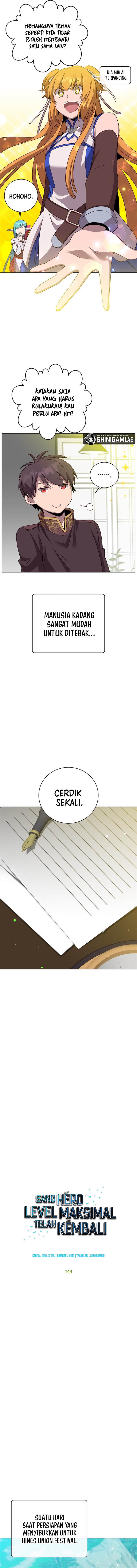 The MAX leveled hero will return! Chap 144 - Next Chap 145
