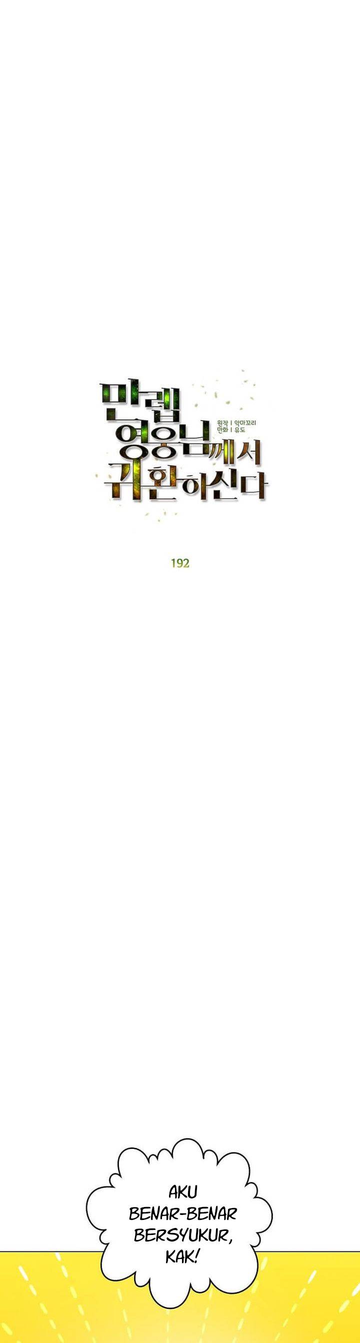 The MAX leveled hero will return! Chap 192 - Next Chap 193