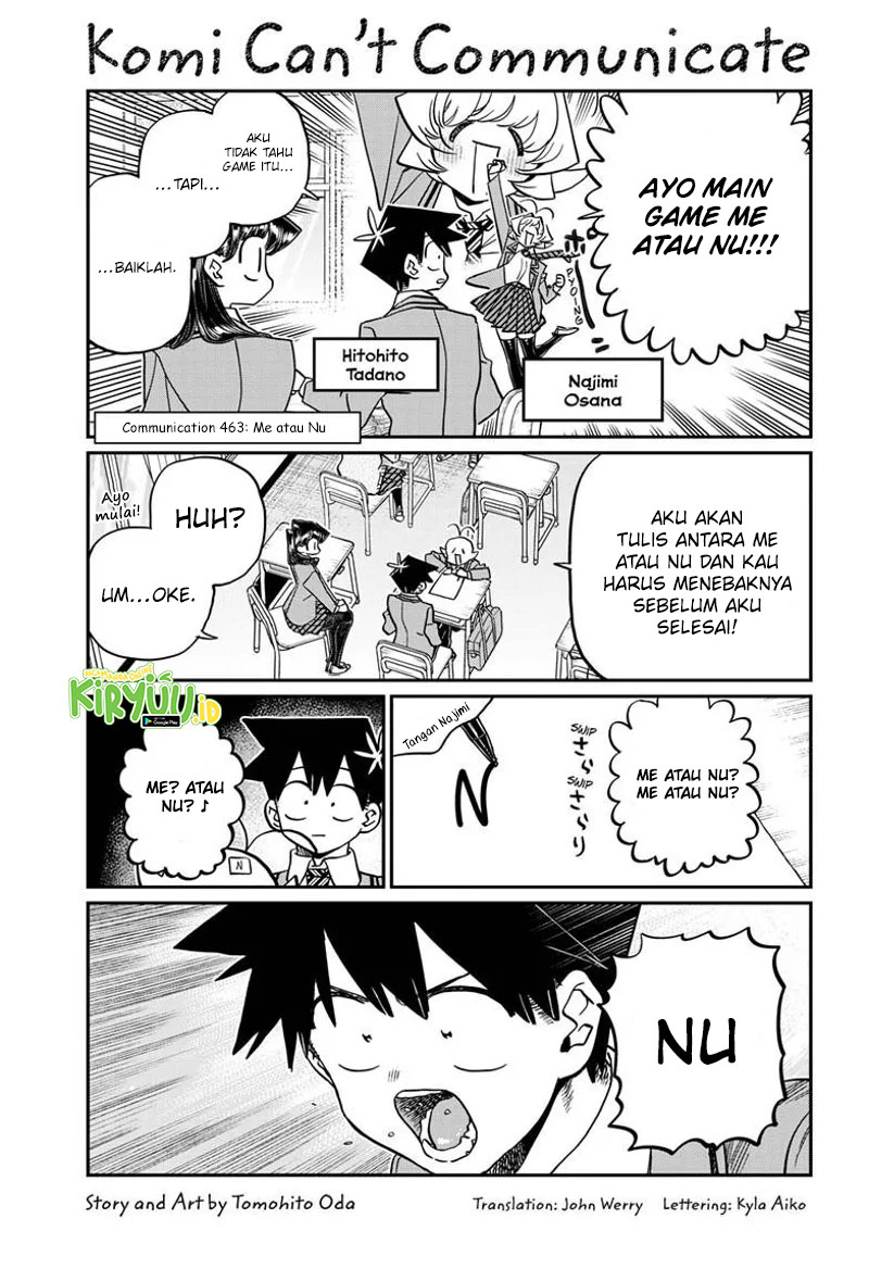 Komi-san wa Komyushou Desu. Chap 463 - Next Chap 464