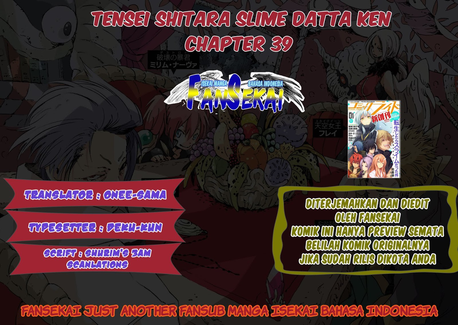 Tensei Shitara Slime Datta Ken Chap 39 - Next Chap 40
