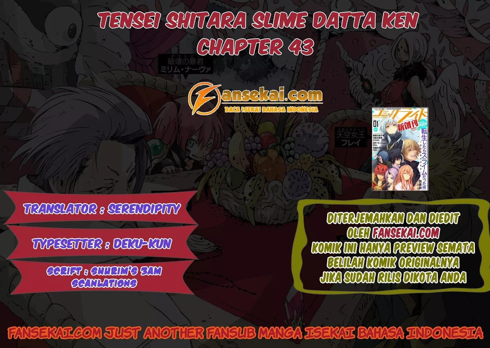 Tensei Shitara Slime Datta Ken Chap 43 - Next Chap 44