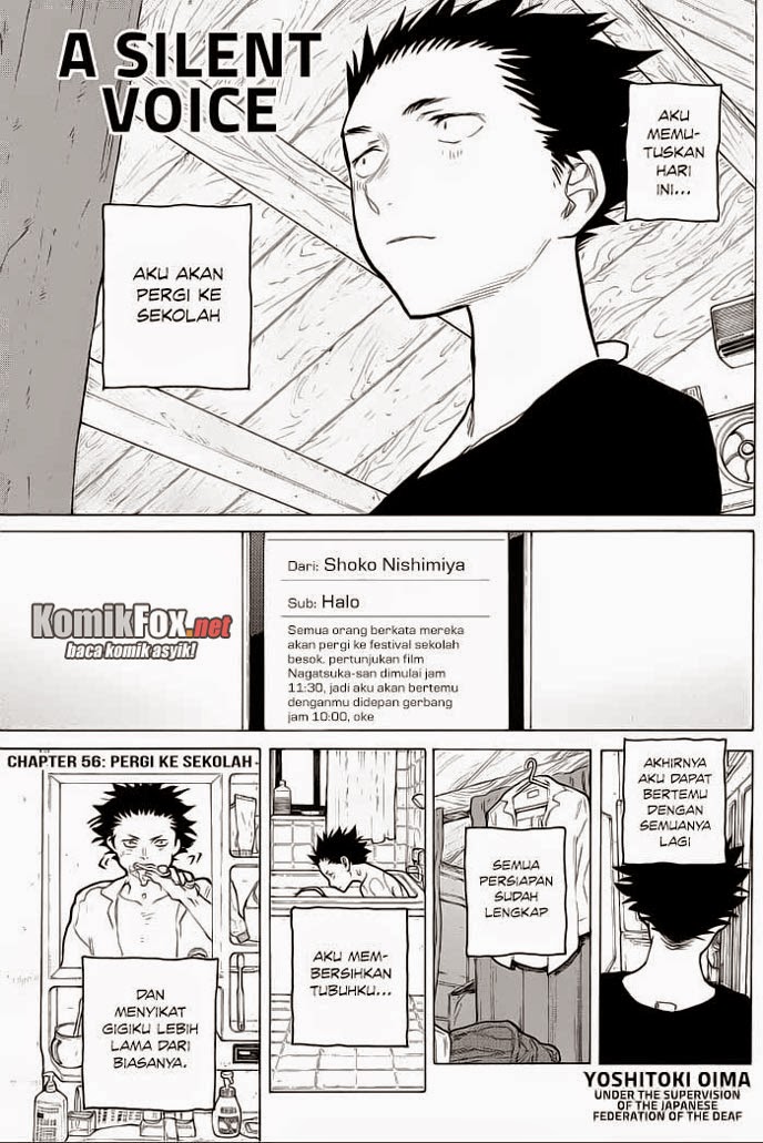 Koe no Katachi Chap 56 - Next Chap 57