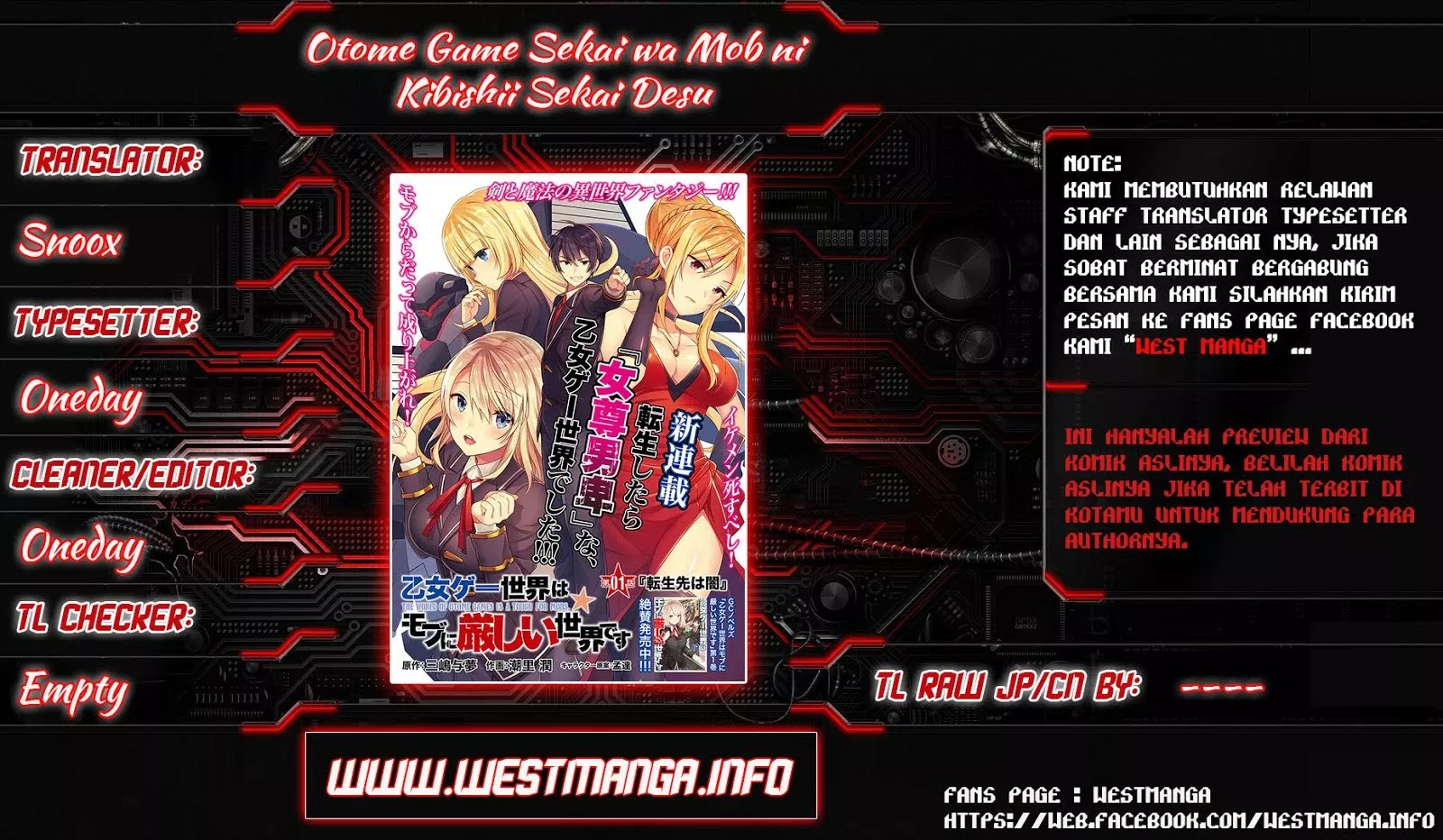 Otome Game Sekai wa Mob ni Kibishii Sekai Desu Chap 1 - Next Chap 2