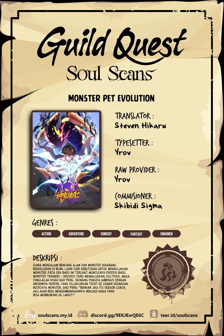 Monster Pet Evolution Chap 292 - Next Chap 293